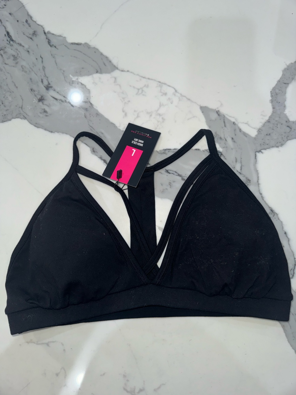 Women's Black Strappy Light-Support Bralette